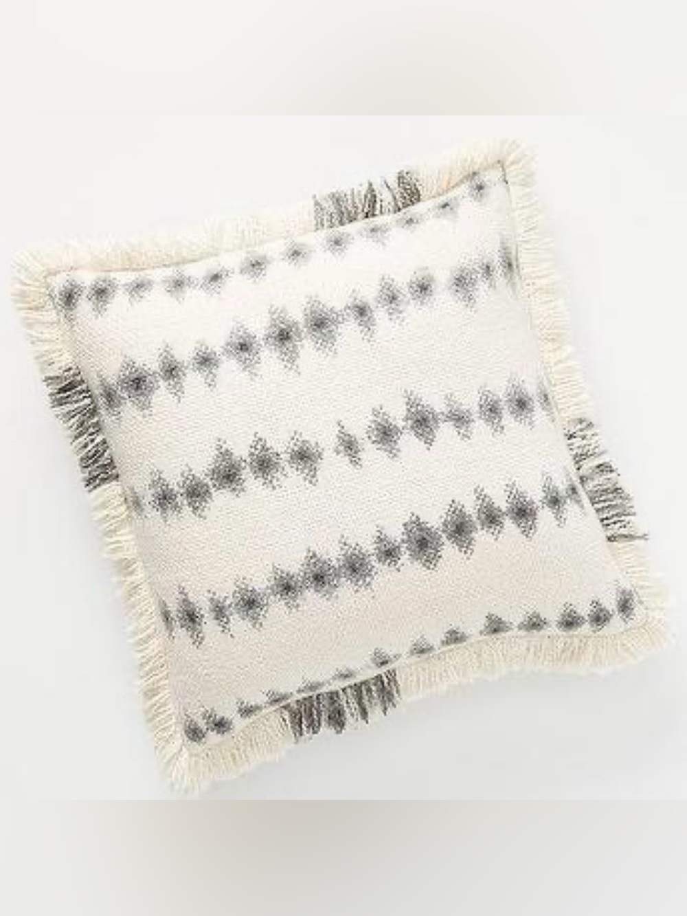 NWT Anthropologie Fringed Sierra Throw Pillow In Ivory
